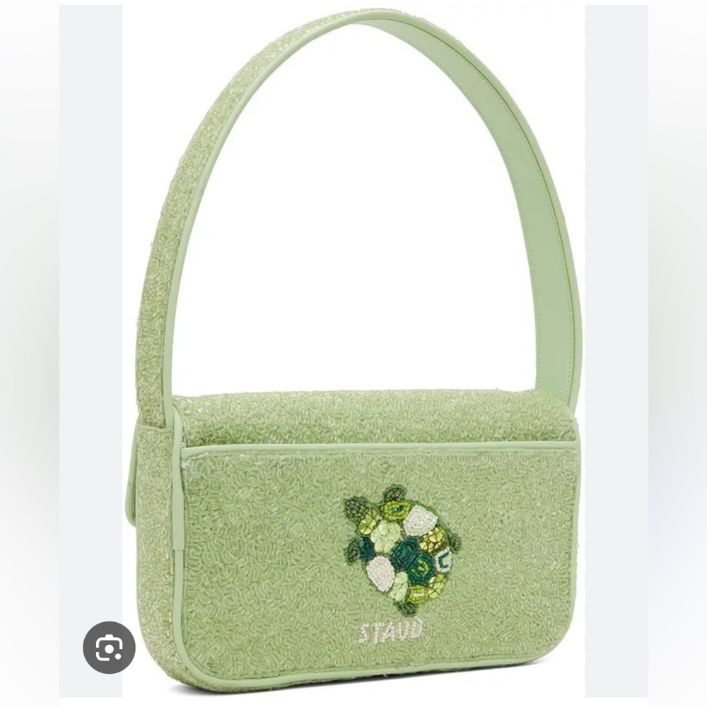 STAUD Tommy Beaded Bag, Baby Turtle - Picture 2 of 16